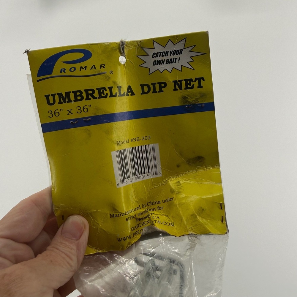 Promar Umbrella Dip Net 36x36 NE-202 Strong Nylon Netting with 25ft Rope NEW - Picture 3 of 5